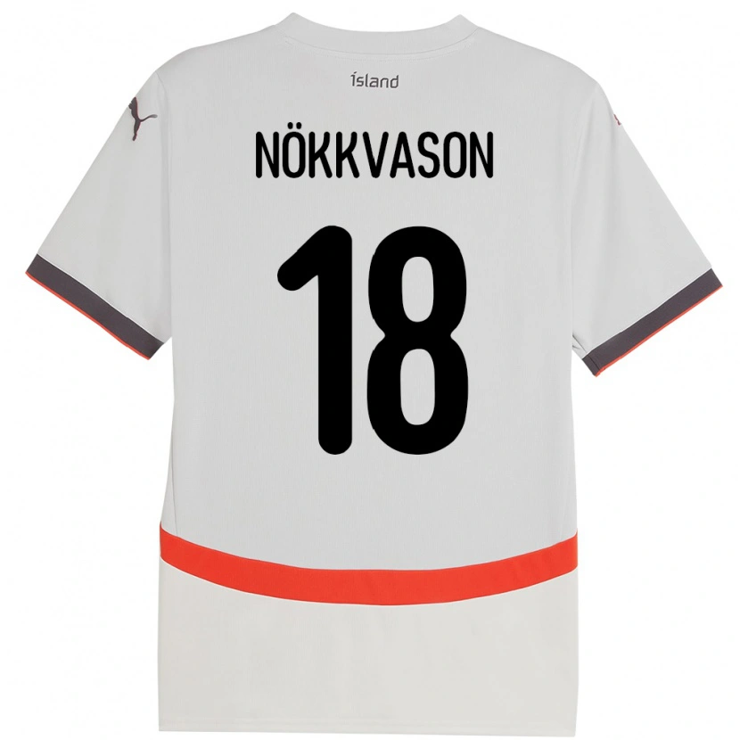 Danxen Dzieci Islandia Gudmundur Baldvin Nökkvason #18 Biały Wyjazdowa Koszulka 24-26 Koszulki Klubowe