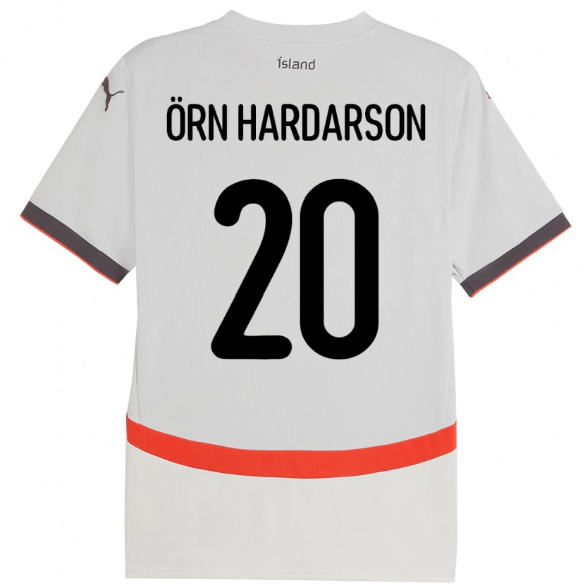 Danxen Dzieci Islandia Sesar Örn Hardarson #20 Biały Wyjazdowa Koszulka 24-26 Koszulki Klubowe