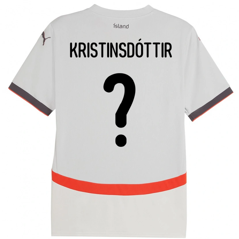 Danxen Dzieci Islandia Ólöf Sigríður Kristinsdóttir #0 Biały Wyjazdowa Koszulka 24-26 Koszulki Klubowe