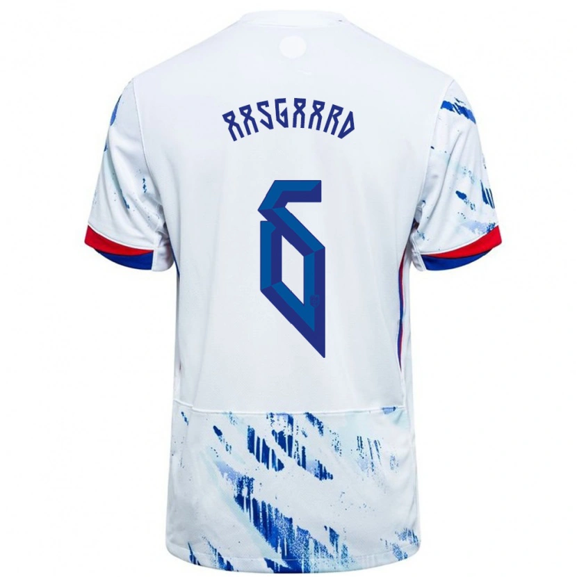 Danxen Dzieci Norwegia Thelo Aasgaard #6 Biały Niebieski Wyjazdowa Koszulka 24-26 Koszulki Klubowe
