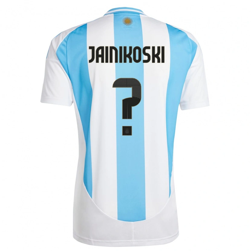 Danxen Męski Argentyna Facundo Jainikoski #0 Biało Niebieski Domowa Koszulka 24-26 Koszulki Klubowe