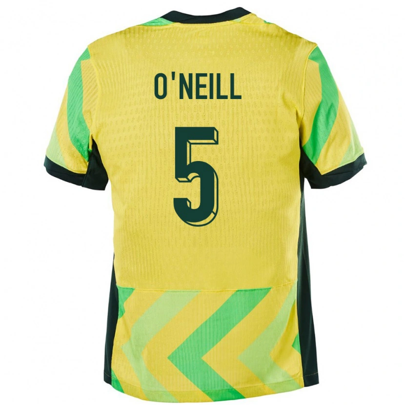 Danxen Męski Australia Aiden O'neill #5 Złoty Domowa Koszulka 24-26 Koszulki Klubowe
