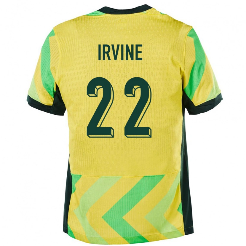 Danxen Męski Australia Jackson Irvine #22 Złoty Domowa Koszulka 24-26 Koszulki Klubowe