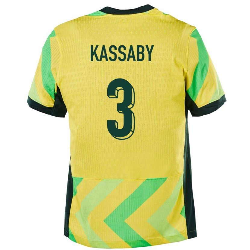 Danxen Męski Australia Zayd Kassaby #3 Złoty Domowa Koszulka 24-26 Koszulki Klubowe
