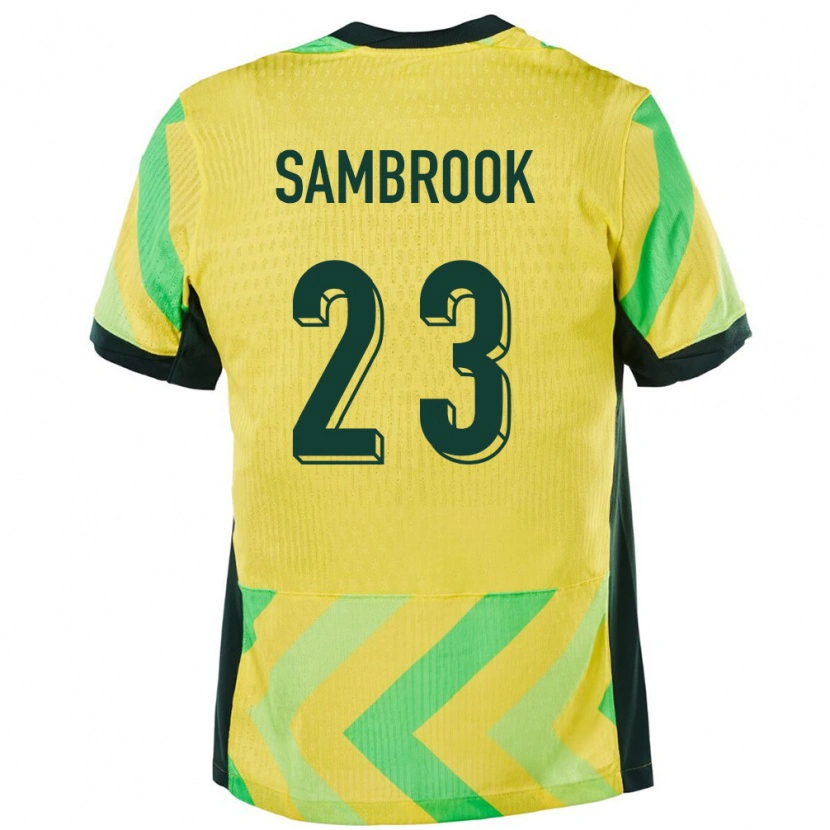 Danxen Męski Australia Logan Sambrook #23 Złoty Domowa Koszulka 24-26 Koszulki Klubowe