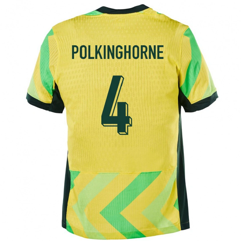 Danxen Męski Australia Clare Polkinghorne #4 Złoty Domowa Koszulka 24-26 Koszulki Klubowe
