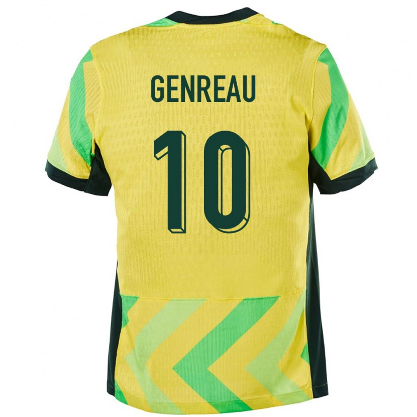Danxen Męski Australia Denis Genreau #10 Złoty Domowa Koszulka 24-26 Koszulki Klubowe