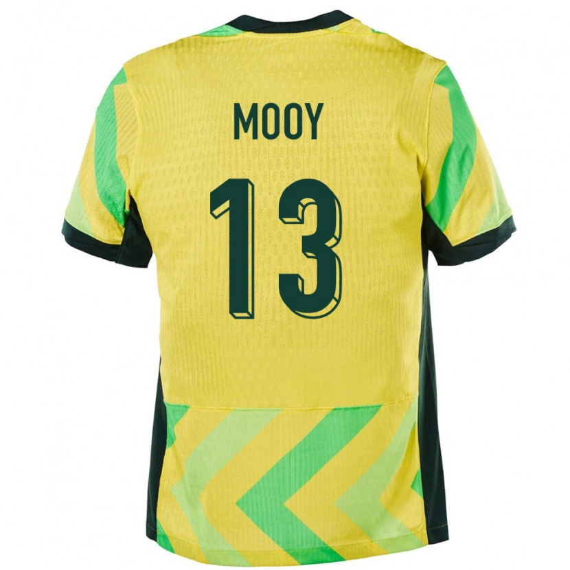 Danxen Męski Australia Aaron Mooy #13 Złoty Domowa Koszulka 24-26 Koszulki Klubowe