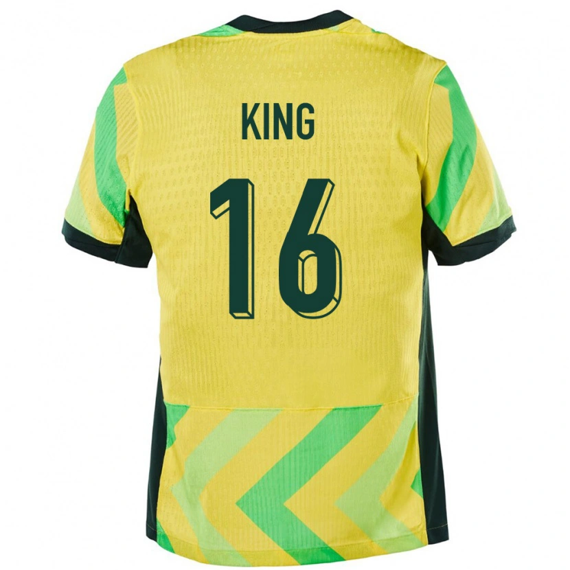 Danxen Męski Australia Joel King #16 Złoty Domowa Koszulka 24-26 Koszulki Klubowe