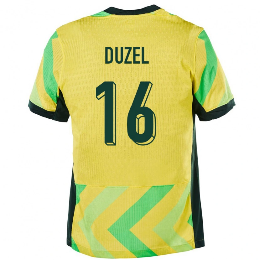 Danxen Męski Australia Luke Duzel #16 Złoty Domowa Koszulka 24-26 Koszulki Klubowe