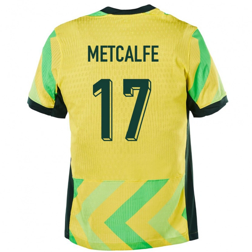 Danxen Męski Australia Connor Metcalfe #17 Złoty Domowa Koszulka 24-26 Koszulki Klubowe