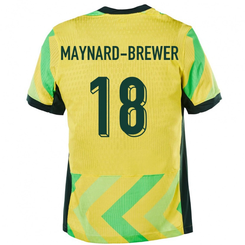 Danxen Męski Australia Ashley Maynard Brewer #18 Złoty Domowa Koszulka 24-26 Koszulki Klubowe