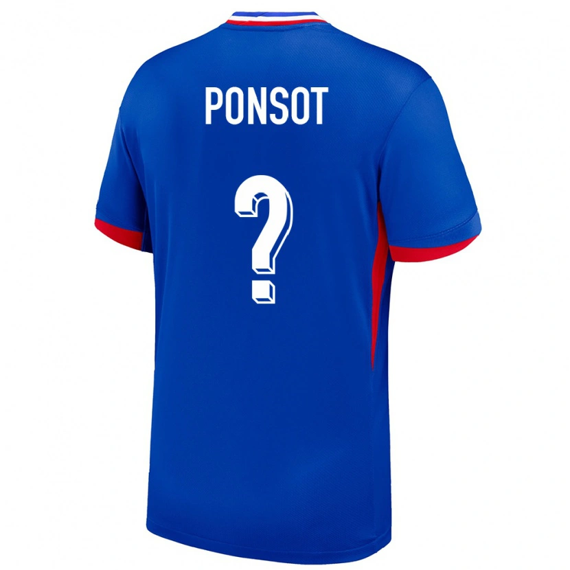 Danxen Męski Francja Martin Ponsot #0 Niebieski Domowa Koszulka 24-26 Koszulki Klubowe
