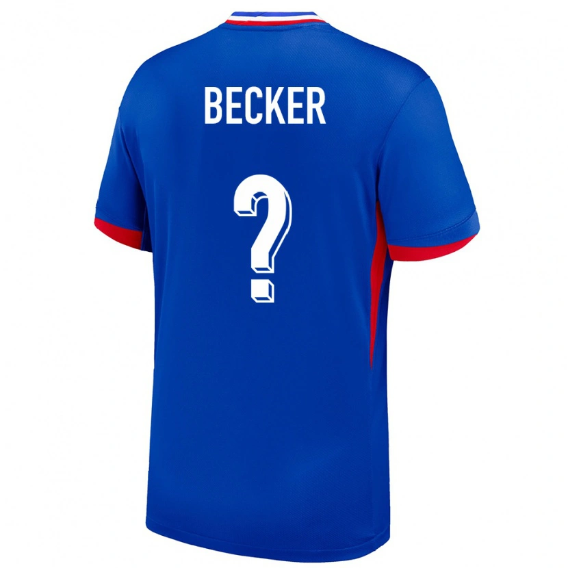 Danxen Męski Francja Yoann Becker #0 Niebieski Domowa Koszulka 24-26 Koszulki Klubowe