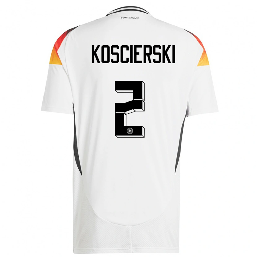 Danxen Męski Niemcy Kacper Koscierski #2 Biały Domowa Koszulka 24-26 Koszulki Klubowe