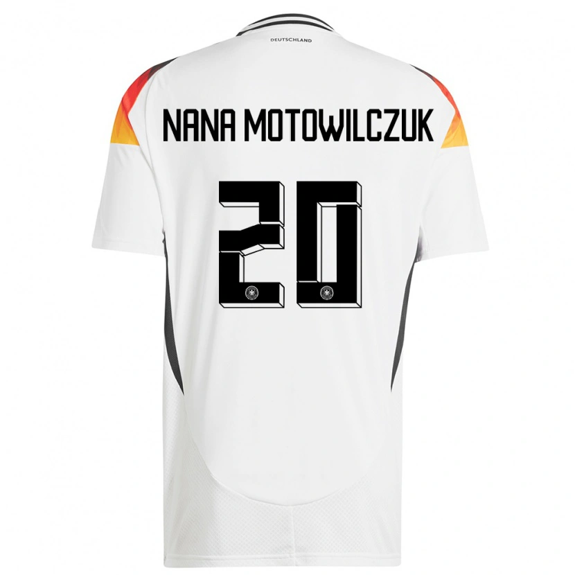 Danxen Męski Niemcy Kevin Nana Motowilczuk #20 Biały Domowa Koszulka 24-26 Koszulki Klubowe