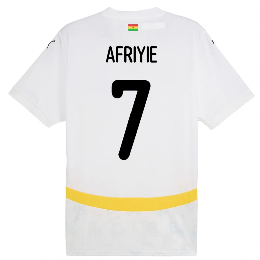 Danxen Męski Ghana Jerry Afriyie #7 Biały Domowa Koszulka 24-26 Koszulki Klubowe