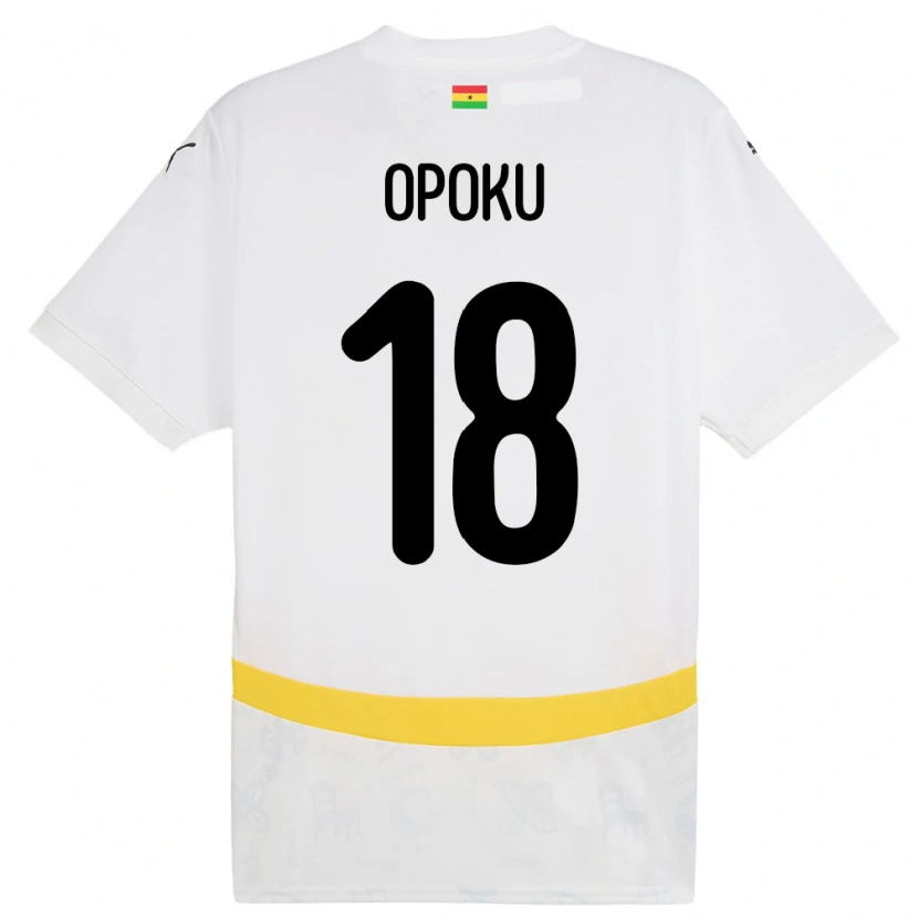 Danxen Męski Ghana Jerome Opoku #18 Biały Domowa Koszulka 24-26 Koszulki Klubowe