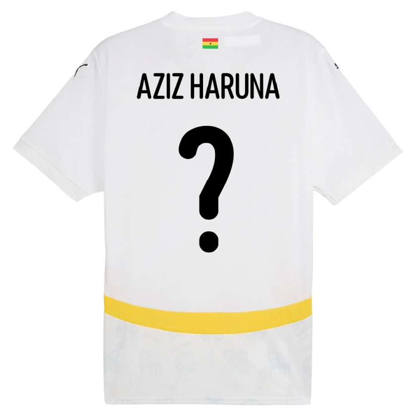 Danxen Męski Ghana Dari Aziz Haruna #0 Biały Domowa Koszulka 24-26 Koszulki Klubowe