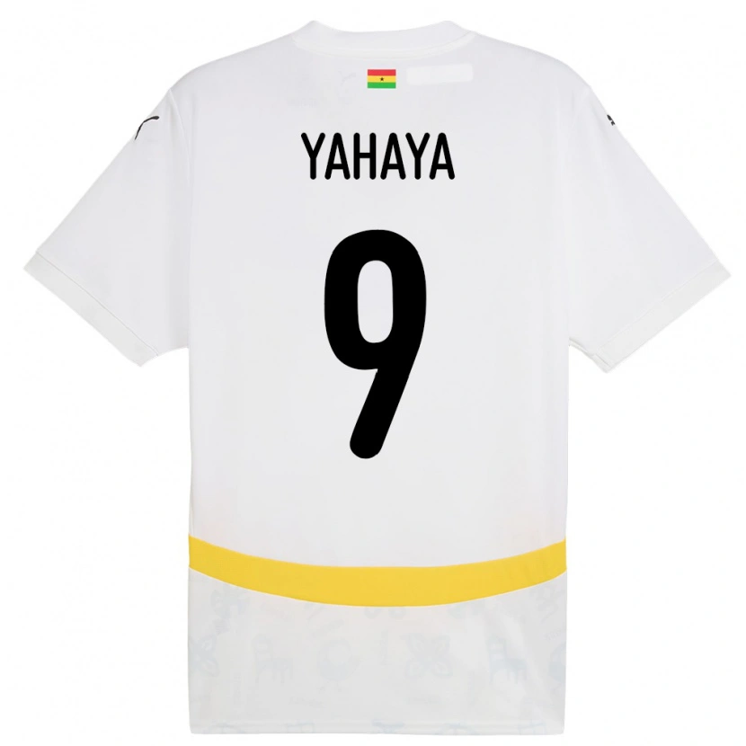 Danxen Męski Ghana Mohammed Yahaya #9 Biały Domowa Koszulka 24-26 Koszulki Klubowe
