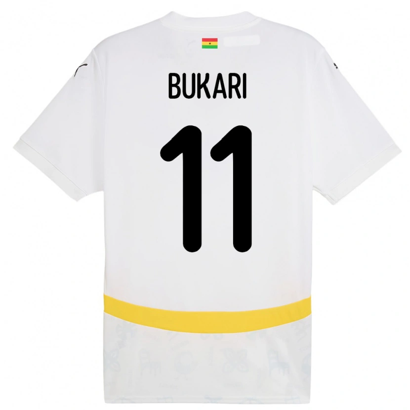 Danxen Męski Ghana Osman Bukari #11 Biały Domowa Koszulka 24-26 Koszulki Klubowe