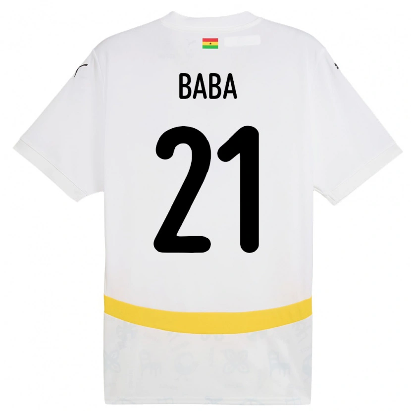 Danxen Męski Ghana Iddrisu Baba #21 Biały Domowa Koszulka 24-26 Koszulki Klubowe