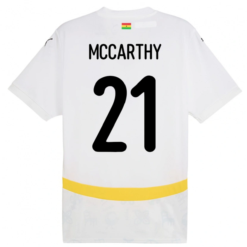 Danxen Męski Ghana Kerrie Mccarthy #21 Biały Domowa Koszulka 24-26 Koszulki Klubowe