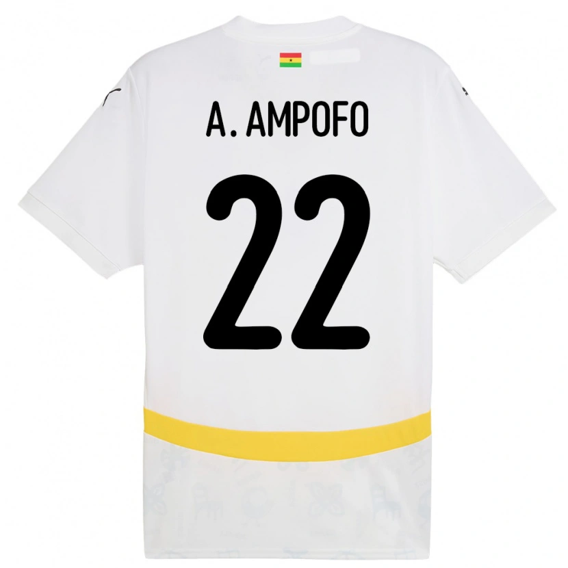 Danxen Męski Ghana Eugene Amankwah Ampofo #22 Biały Domowa Koszulka 24-26 Koszulki Klubowe