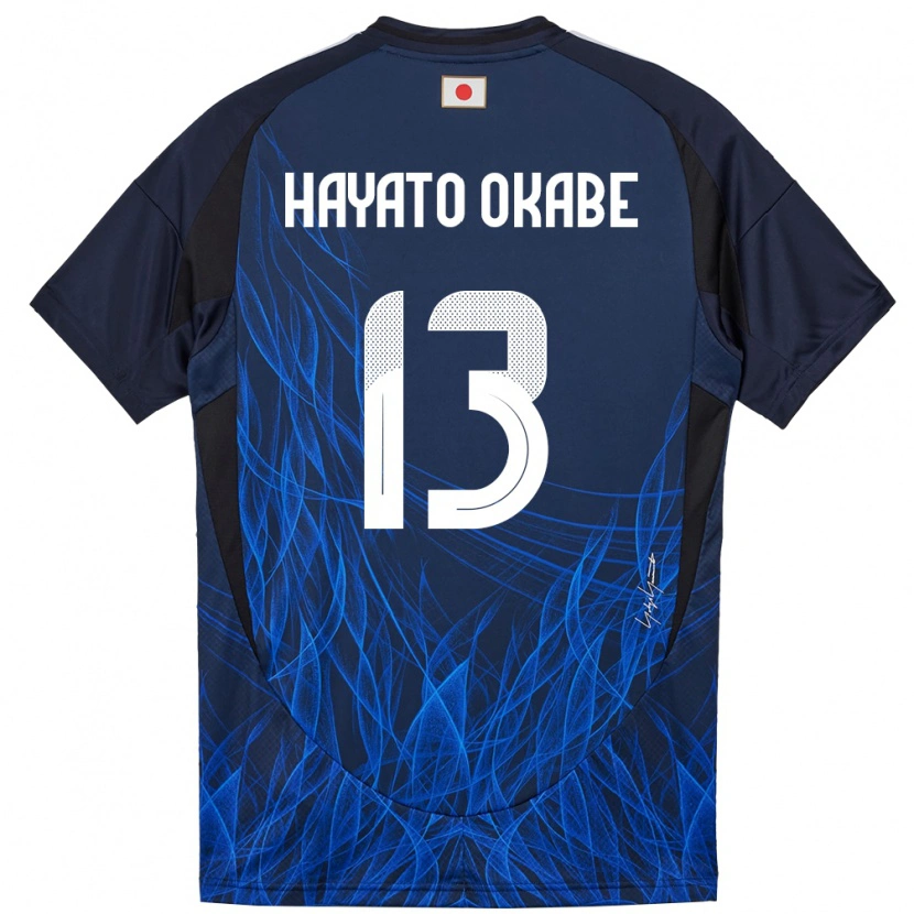 Danxen Męski Japonia Tariqkani Hayato Okabe #13 Ciemnoniebieski Domowa Koszulka 24-26 Koszulki Klubowe