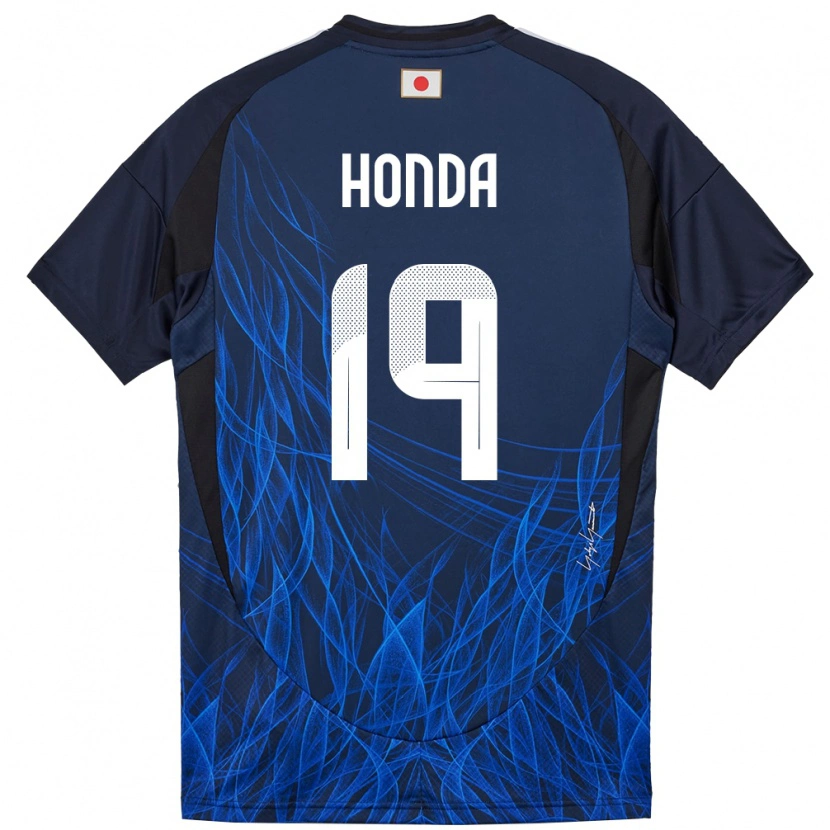 Danxen Męski Japonia Fuchi Honda #19 Ciemnoniebieski Domowa Koszulka 24-26 Koszulki Klubowe