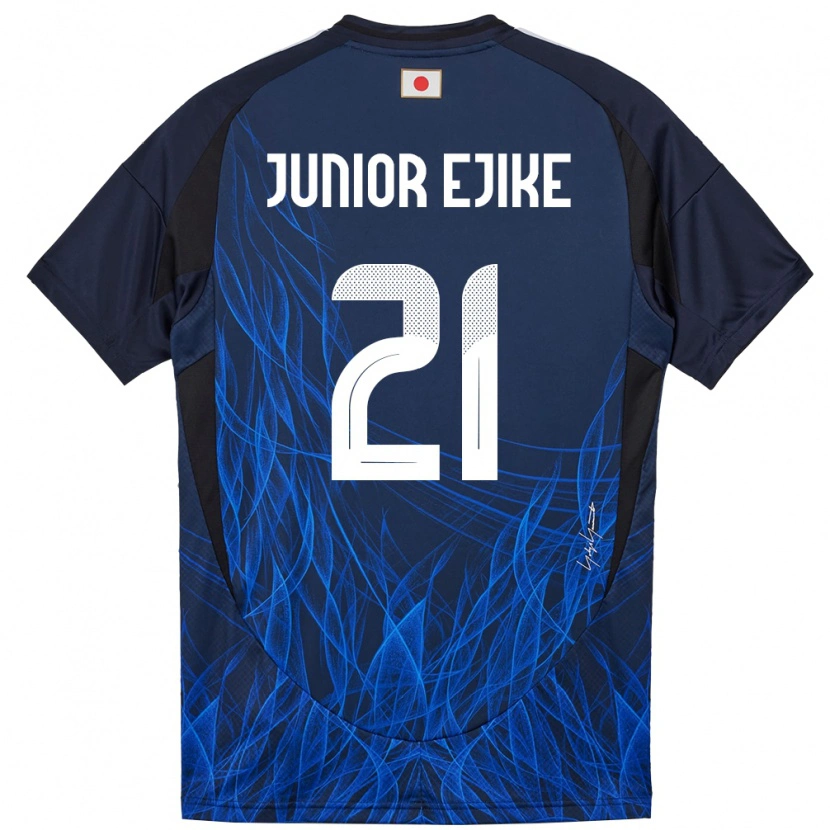 Danxen Męski Japonia Ibuki Vincent Junior Ejike #21 Ciemnoniebieski Domowa Koszulka 24-26 Koszulki Klubowe