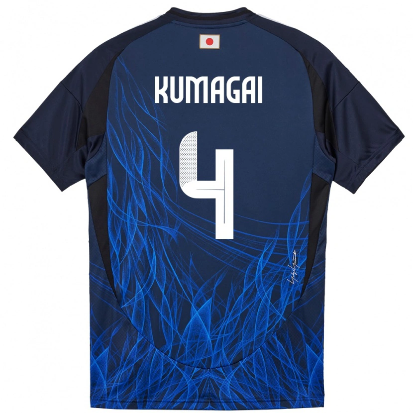 Danxen Męski Japonia Saki Kumagai #4 Ciemnoniebieski Domowa Koszulka 24-26 Koszulki Klubowe