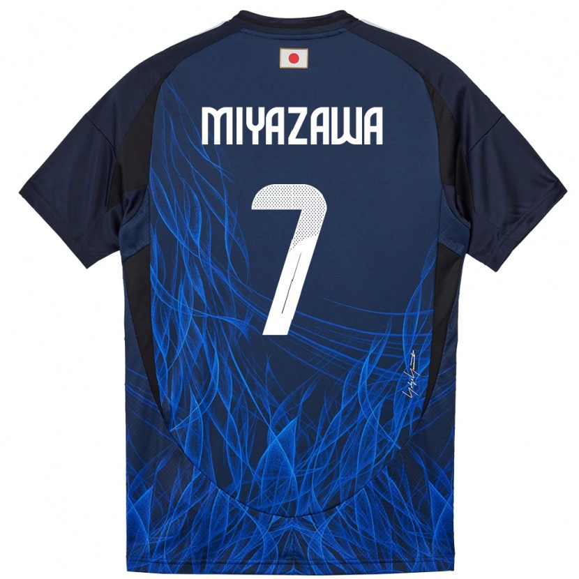 Danxen Męski Japonia Hinata Miyazawa #7 Ciemnoniebieski Domowa Koszulka 24-26 Koszulki Klubowe