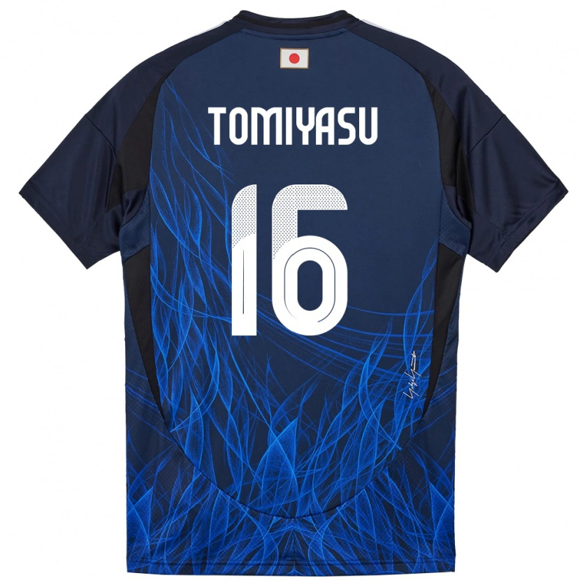 Danxen Męski Japonia Takehiro Tomiyasu #16 Ciemnoniebieski Domowa Koszulka 24-26 Koszulki Klubowe