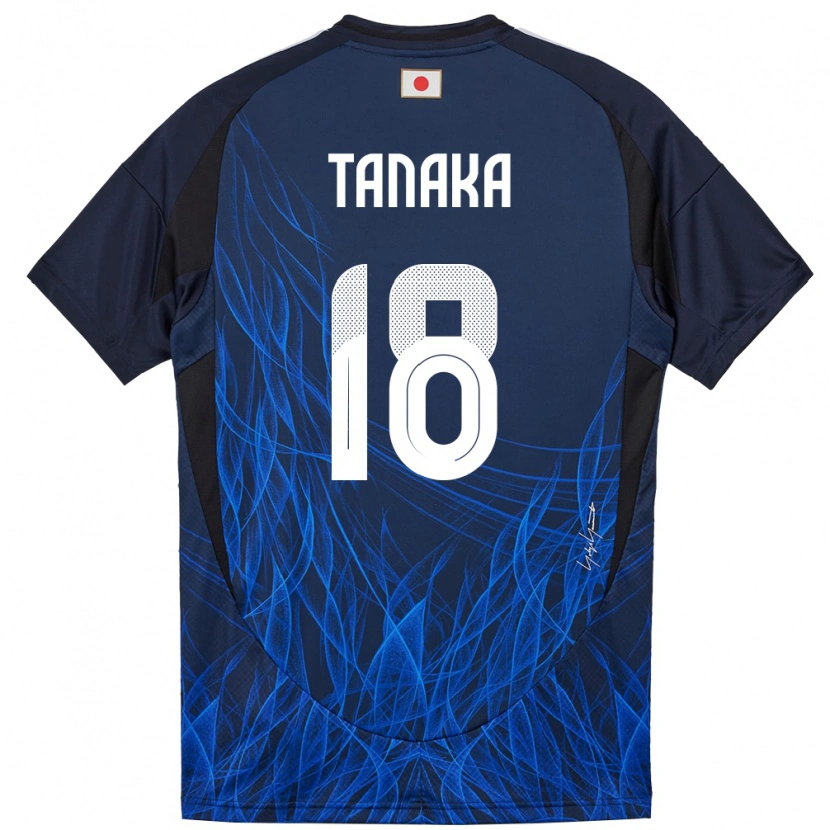 Danxen Męski Japonia Momoko Tanaka #18 Ciemnoniebieski Domowa Koszulka 24-26 Koszulki Klubowe