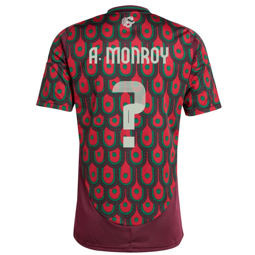 Danxen Męski Meksyk Pablo Monroy #0 Kasztanowaty Domowa Koszulka 24-26 Koszulki Klubowe