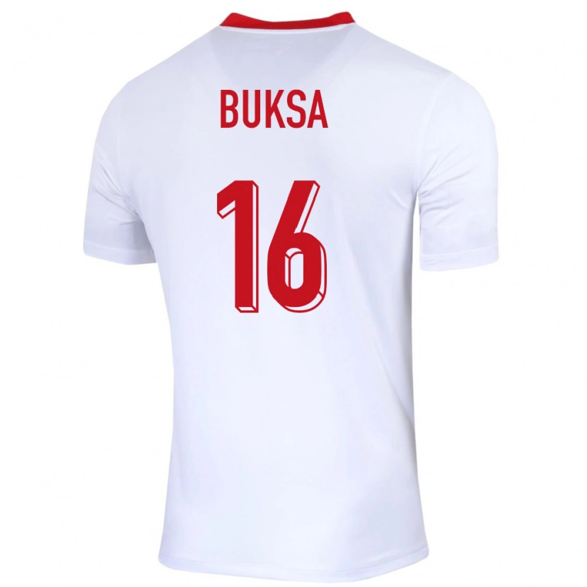 Danxen Męski Polska Adam Buksa #16 Biały Domowa Koszulka 24-26 Koszulki Klubowe