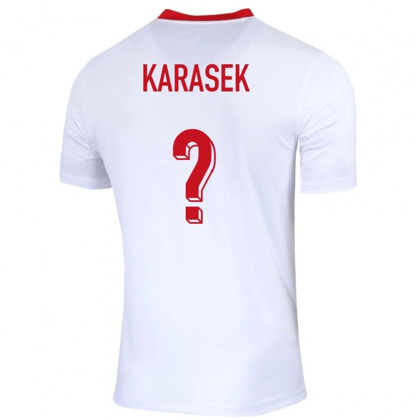 Danxen Męski Polska Kacper Karasek #0 Biały Domowa Koszulka 24-26 Koszulki Klubowe