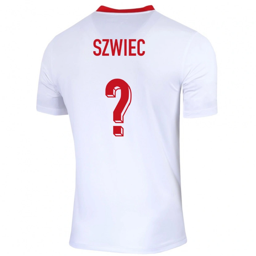 Danxen Męski Polska Dawid Szwiec #0 Biały Domowa Koszulka 24-26 Koszulki Klubowe