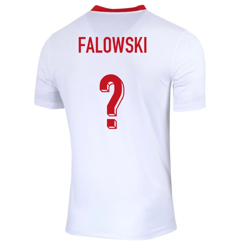Danxen Męski Polska Krzysztof Falowski #0 Biały Domowa Koszulka 24-26 Koszulki Klubowe