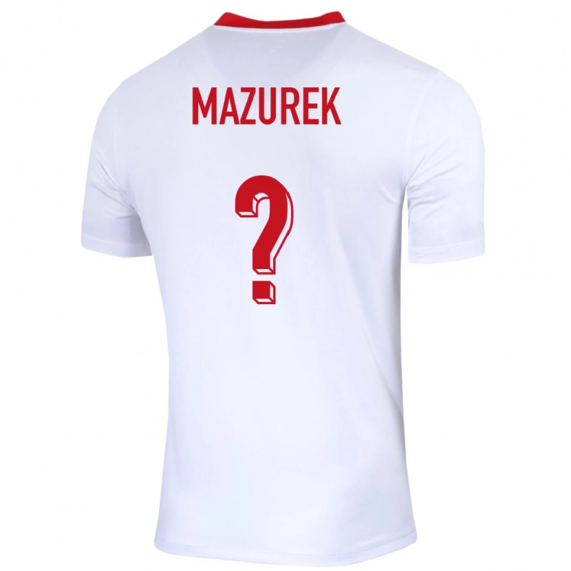 Danxen Męski Polska Bartosz Mazurek #0 Biały Domowa Koszulka 24-26 Koszulki Klubowe