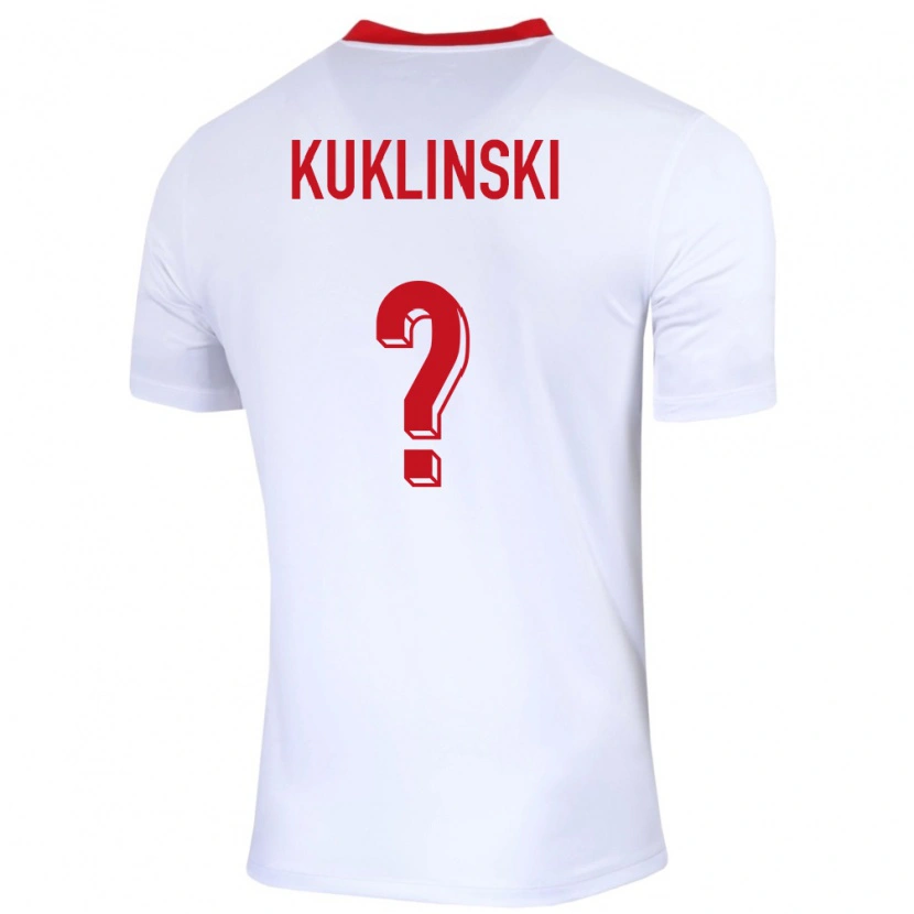 Danxen Męski Polska Oliwier Kuklinski #0 Biały Domowa Koszulka 24-26 Koszulki Klubowe