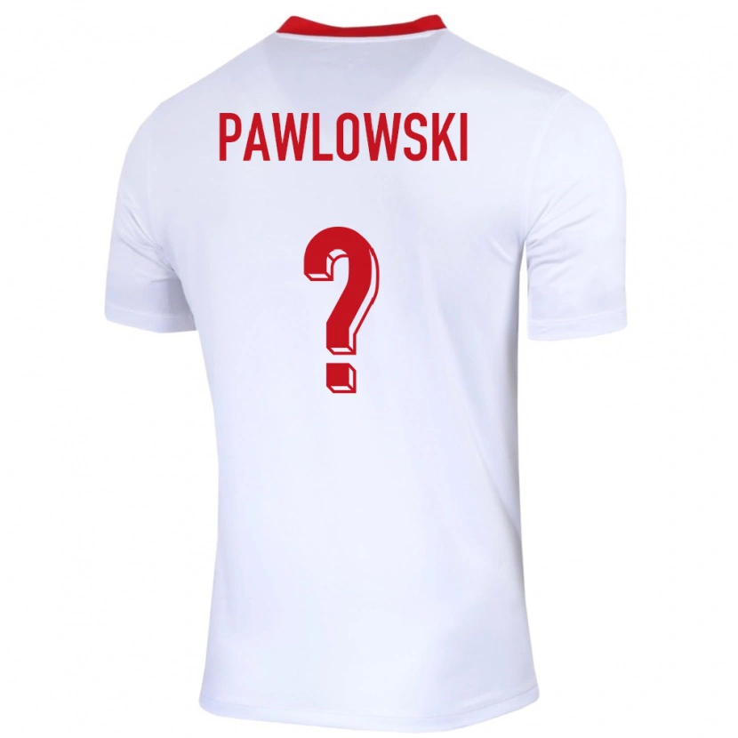 Danxen Męski Polska Michal Pawlowski #0 Biały Domowa Koszulka 24-26 Koszulki Klubowe