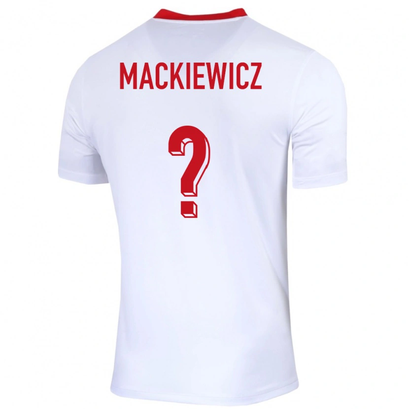 Danxen Męski Polska Patryk Mackiewicz #0 Biały Domowa Koszulka 24-26 Koszulki Klubowe
