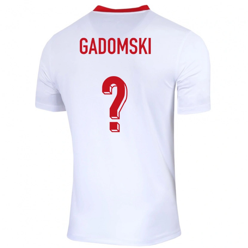 Danxen Męski Polska Franciszek Gadomski #0 Biały Domowa Koszulka 24-26 Koszulki Klubowe