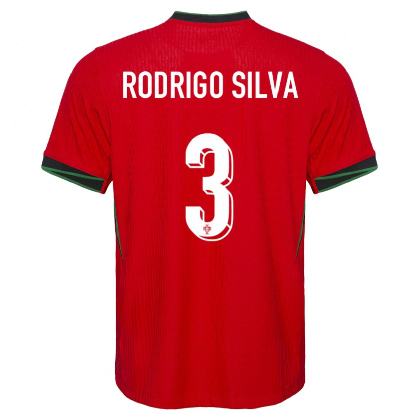 Danxen Męski Portugalia Rodrigo Silva #3 Czerwony Domowa Koszulka 24-26 Koszulki Klubowe