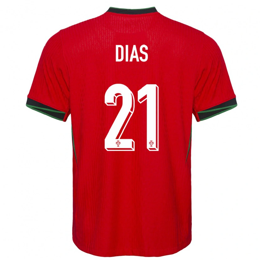 Danxen Męski Portugalia Rodrigo Dias #21 Czerwony Domowa Koszulka 24-26 Koszulki Klubowe