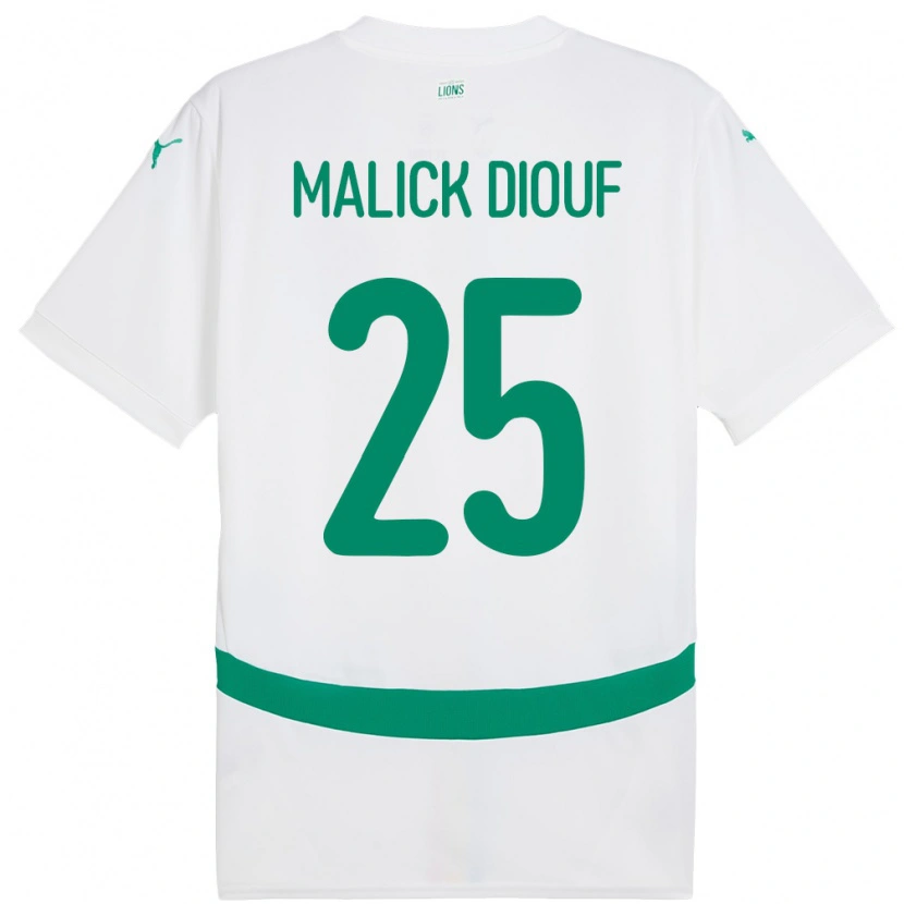 Danxen Męski Senegal El Hadji Malick Diouf #25 Biały Domowa Koszulka 24-26 Koszulki Klubowe