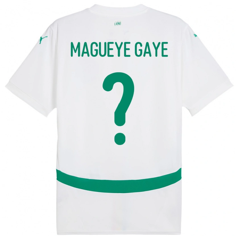 Danxen Męski Senegal Papa Magueye Gaye #0 Biały Domowa Koszulka 24-26 Koszulki Klubowe