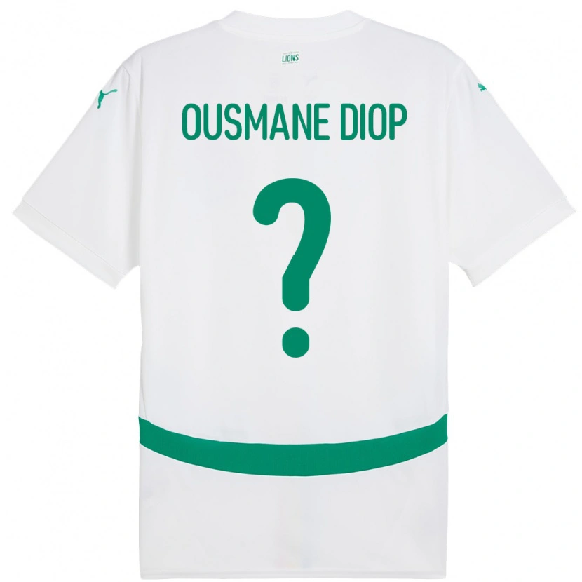 Danxen Męski Senegal Tafsir Ousmane Diop #0 Biały Domowa Koszulka 24-26 Koszulki Klubowe